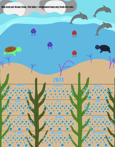 Ocean Themed Calendar